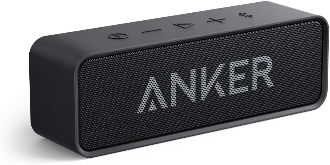 Anker SoundCore (6W Dual-Driver Portable Bluetooth Speaker with Superior Clear Stereo Sound and Groundbreaking 24-Hour Playtime) Bluetooth 4.0 Portable Wireless Speaker with Ultra Low Harmonic Distortion, Enhanced Bass Response and Built-in Microphone for Calls - Black