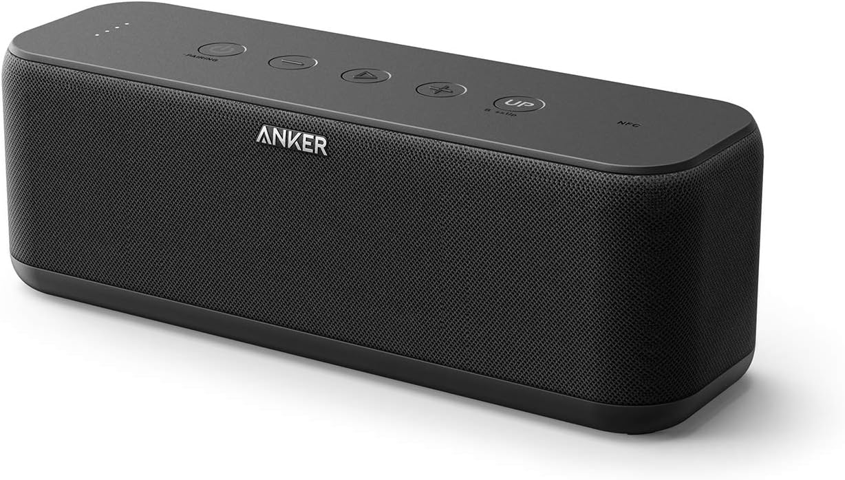 Anker SoundCore Boost Bluetooth Speaker, BassUp Technology, IPX7 Water Protection, 12 Hours Battery, 20 m Range, Dual Drivers, Intense Bass, EQ