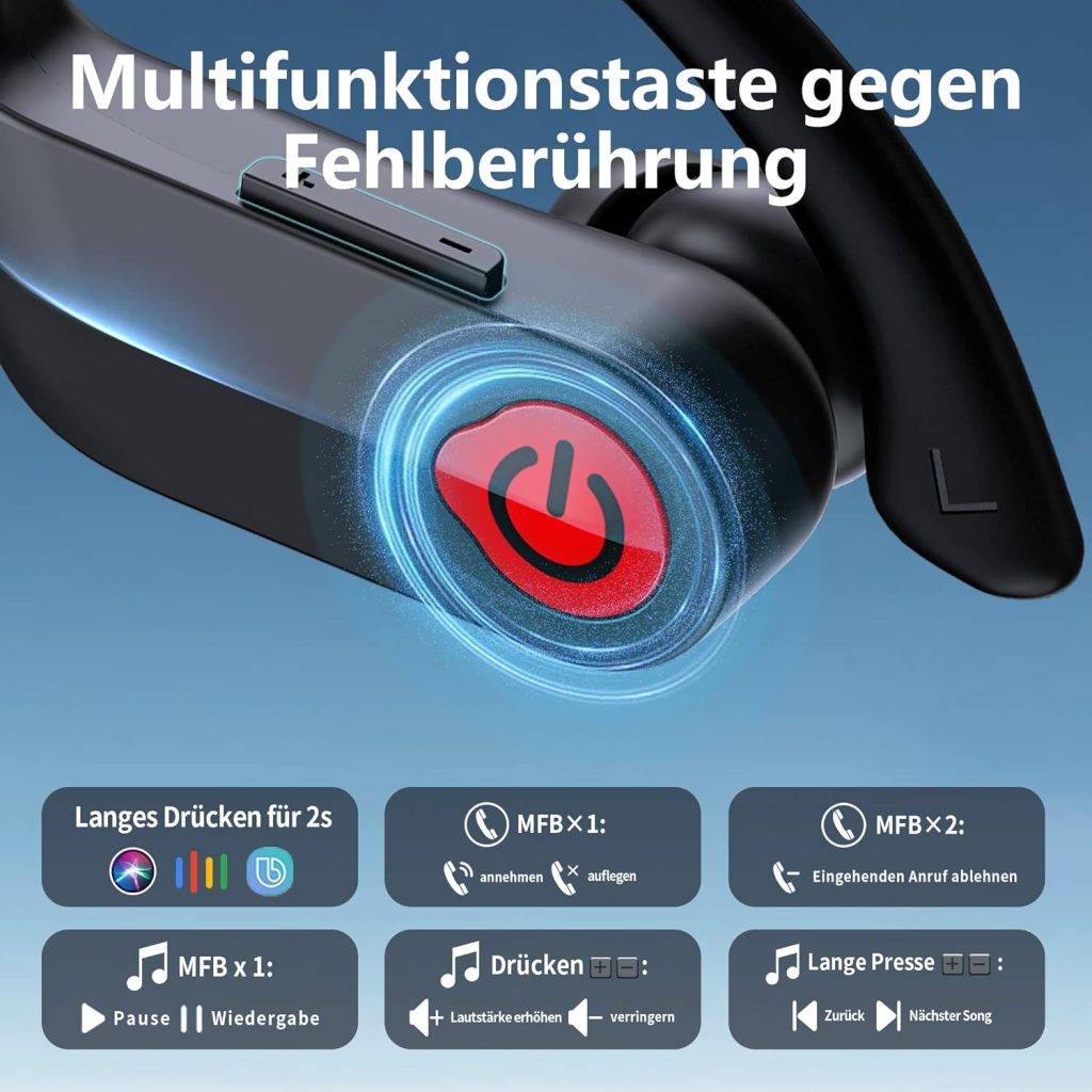 VNMN Bluetooth Headphones, Wireless Bluetooth Headphones, Bluetooth 5.3 Headphones, 75H Playtime, IPX7 Waterproof Earphones, LED Display, USB-C