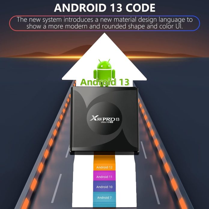 android tv box android 130 box 4gb ram 32gb rom rk3528 quad core cortex a53 gpu mali 450 support 8k 10100m lan enternet