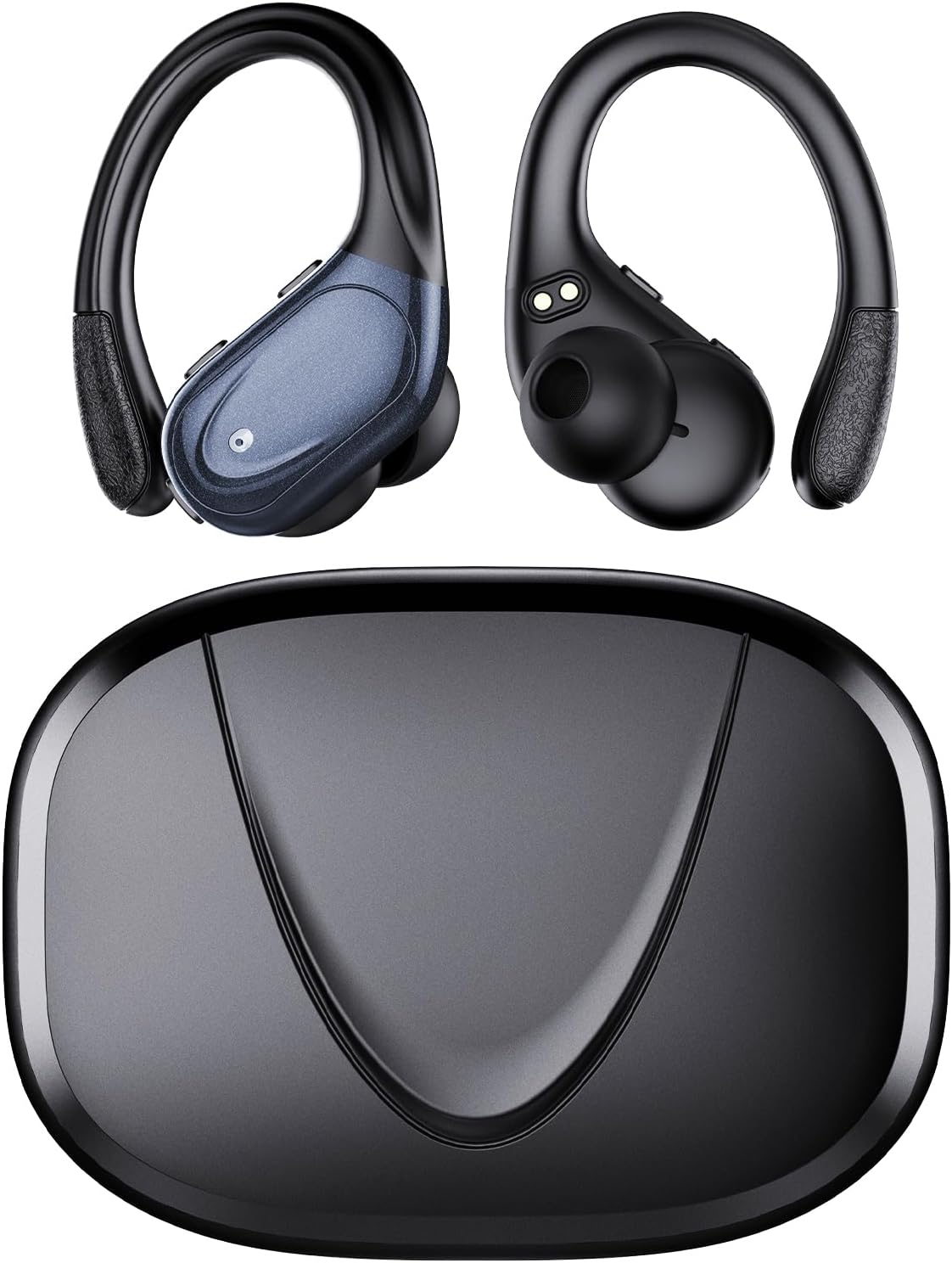 CASCHO Bluetooth Kopfhörer, Kopfhörer Kabellos Bluetooth 5.3, ENC Klare Anrufe, 60 Std Spielzeit mit Ladeetui, LED-Anzeige,Tiefer Bass, USB-C, IPX7 wasserdichte Bluetooth Kopfhörer Sport.
