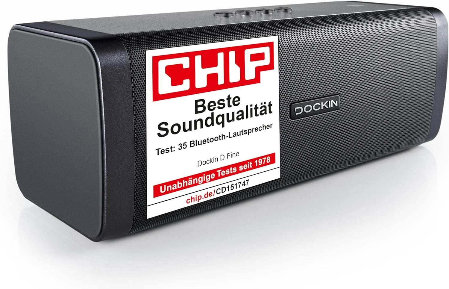 DOCKIN D FINE Hi-Fi Bluetooth Speaker - speakers for indoor / outdoor, wireless, easy to carry, waterproof, 50 watts, black