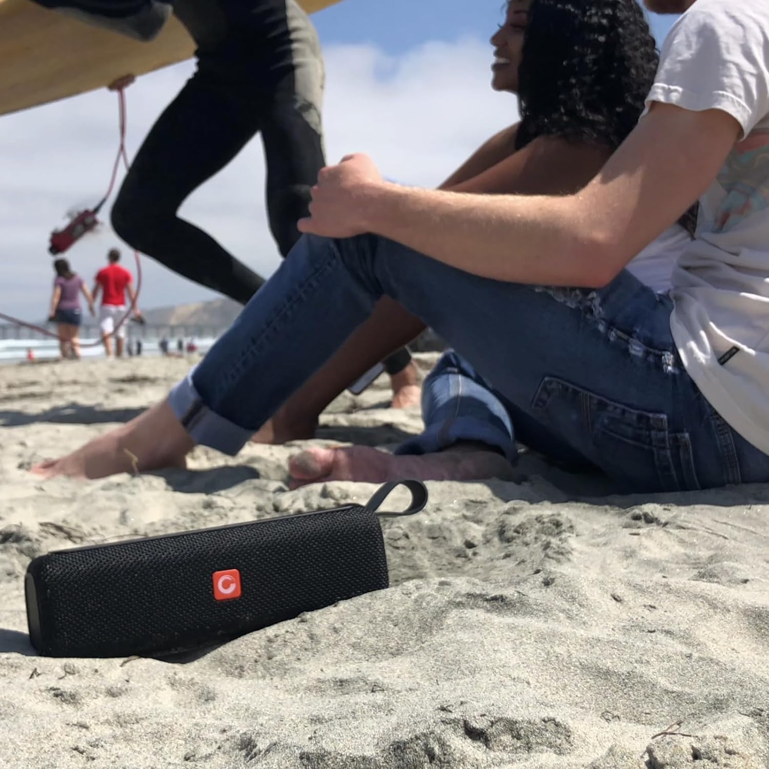 DOSS Traveler Bluetooth Lautsprecher,Bluetooth Box mit 20W Stereo Sound und Dual-Treiber besserem Bass IPX6 Wasserdicht Drahtlos Musikbox mit Mikrofon für Draußen, Innenbereich [Schwarz]