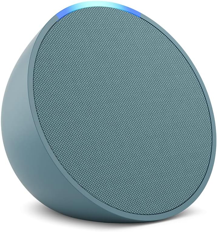 Echo Pop | Full sound compact Bluetooth smart speaker with Alexa | Midnight Turquoise