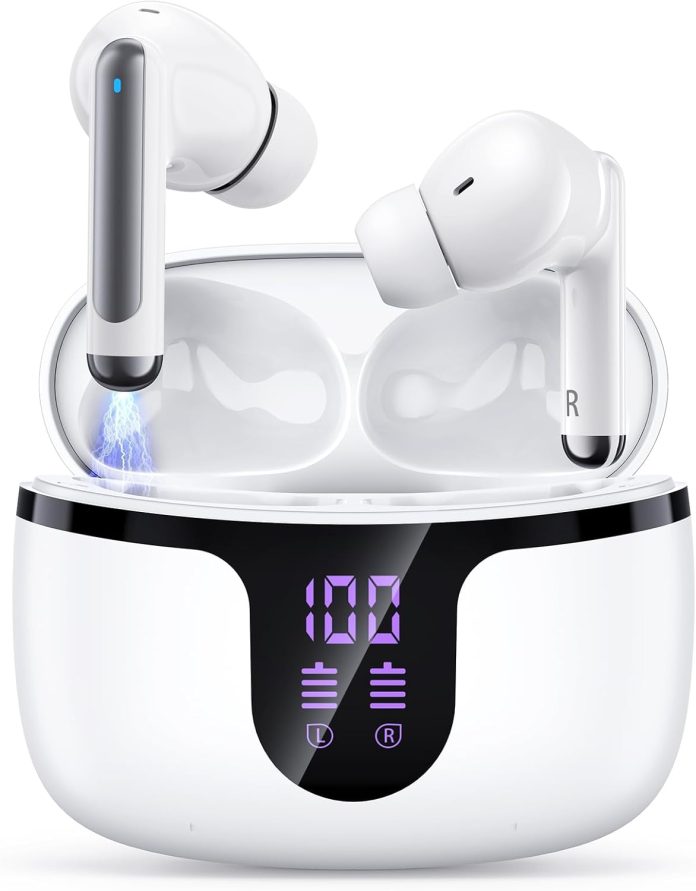 mohard bluetooth in ear headphones hifi stereo sound wireless bluetooth 53 50 hours playtime touch control deep bass noi