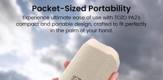 tozo pa2 bluetooth speaker with two drivers two bass membranes deep bass loud stereo sound ipx8 waterproof 25 hours play