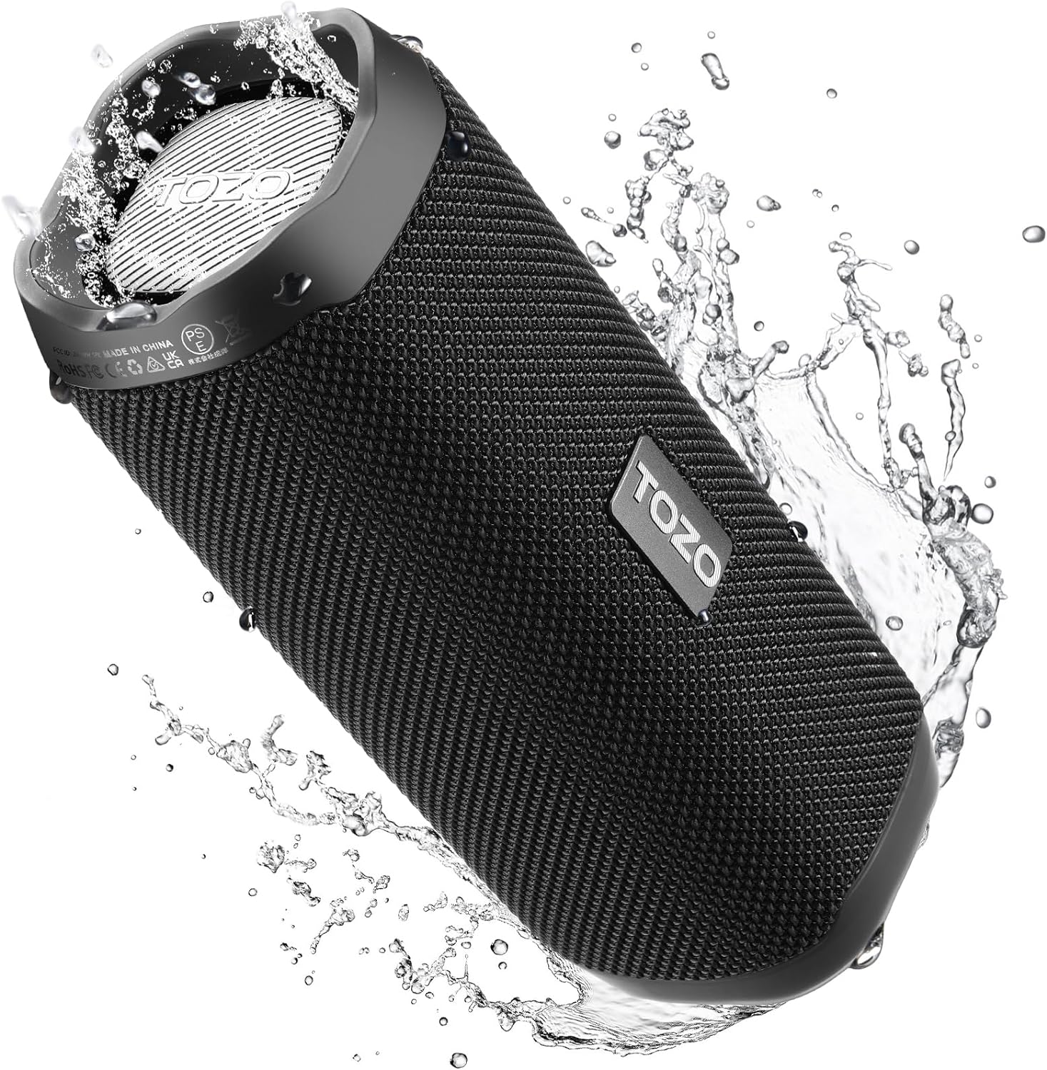 TOZO PA2 Bluetooth Speaker with Two Drivers  Two Bass Membranes, Deep Bass Loud Stereo Sound, IPX8 Waterproof, 25 Hours Playtime, Custom EQ App, Portable Music Box for Home, Outdoor, Office
