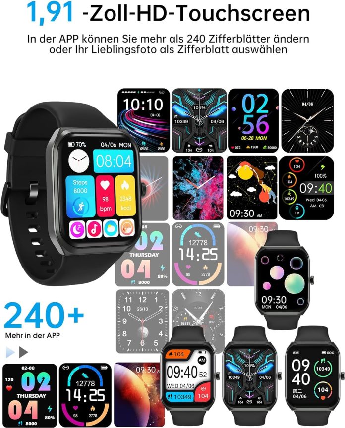 womens smartwatch 128 inch touchscreen fitness watch ip68 waterproof sports watch pedometer with heart rate spo2 sleep m